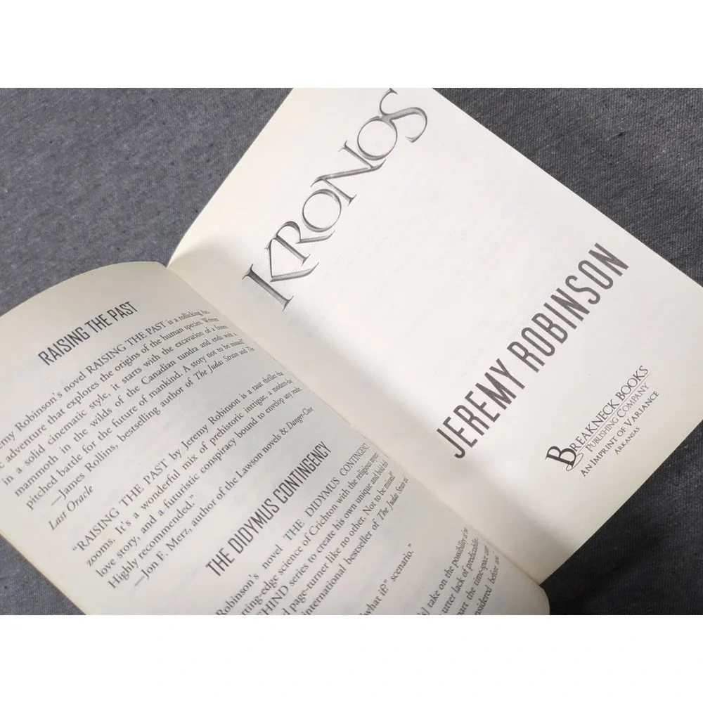 Kronos Jeremy Robinson Origins Series No. Four 2008 1st Print Breakneck Books PB